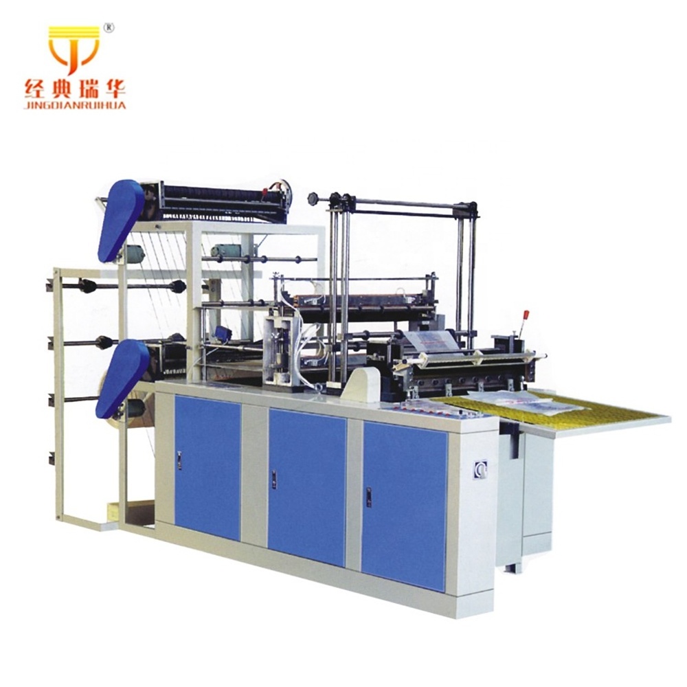 Double Decker Biodegradable Plastic Poly Garment Bag Making Machine