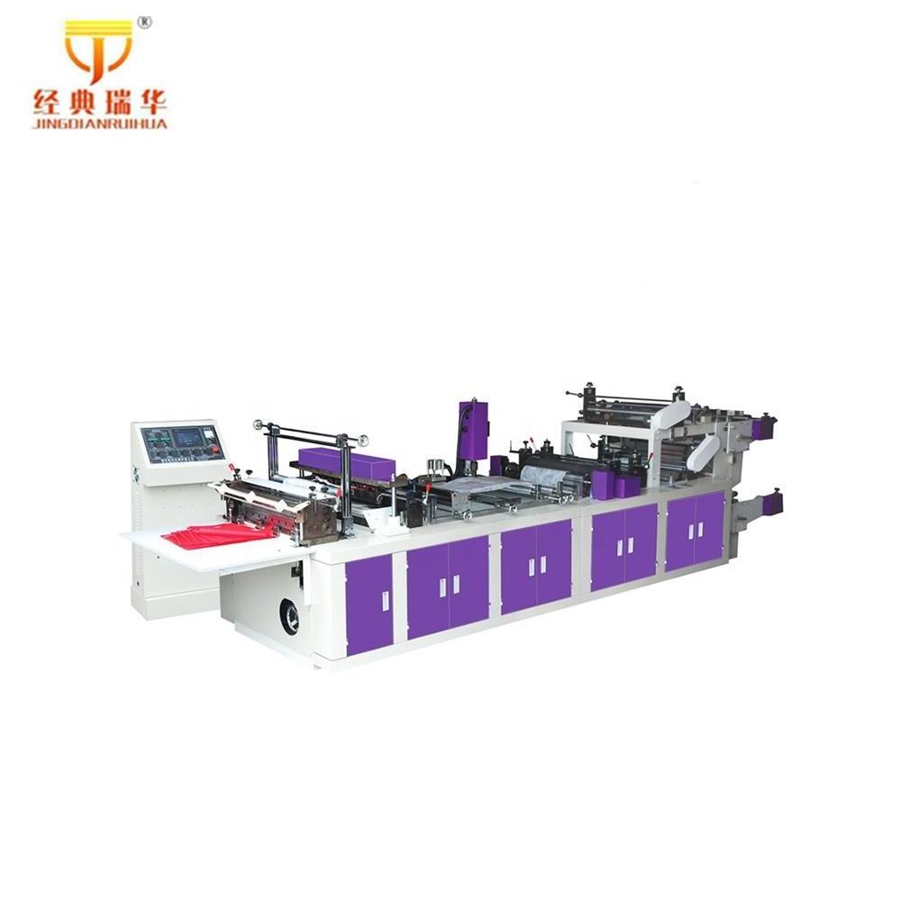 Ultrasonic Fully Automatic Sealing Non Woven Shopping D cut Plastic Bag Making Machine