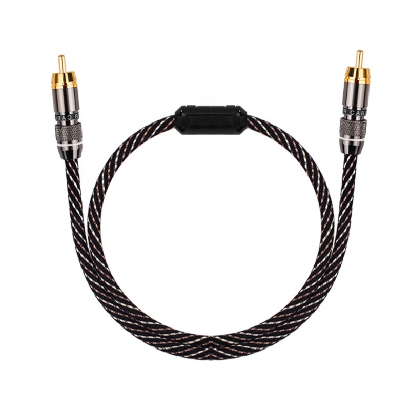 Custom High Quality 0.5M 1M 1.5M 2M 5M 10M Twisted Converter Speaker Hifi Audio  OFC Cable Rca Digital Coaxial Cable