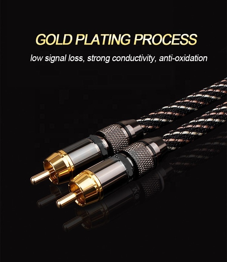 Custom High Quality 0.5M 1M 1.5M 2M 5M 10M Twisted Converter Speaker Hifi Audio  OFC Cable Rca Digital Coaxial Cable