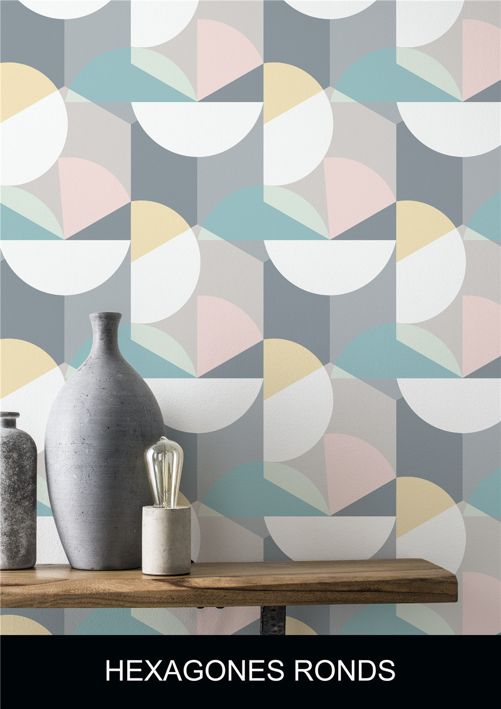 Hot Selling Eclectic Style Non Woven Wallpaper Geometric Pattern Wallpaper For Home Decoration