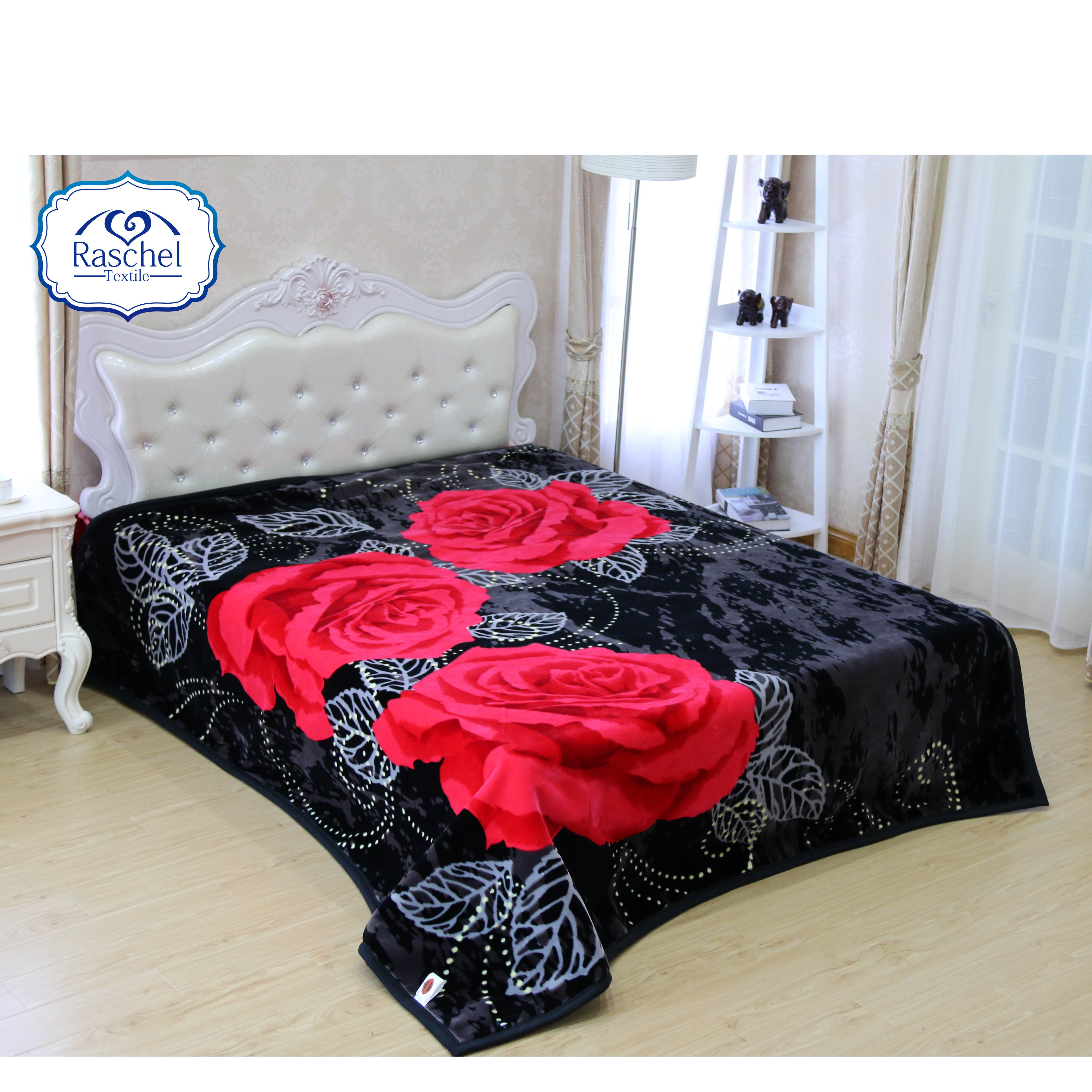 Polyester luxury brand custom korean printed Blanket