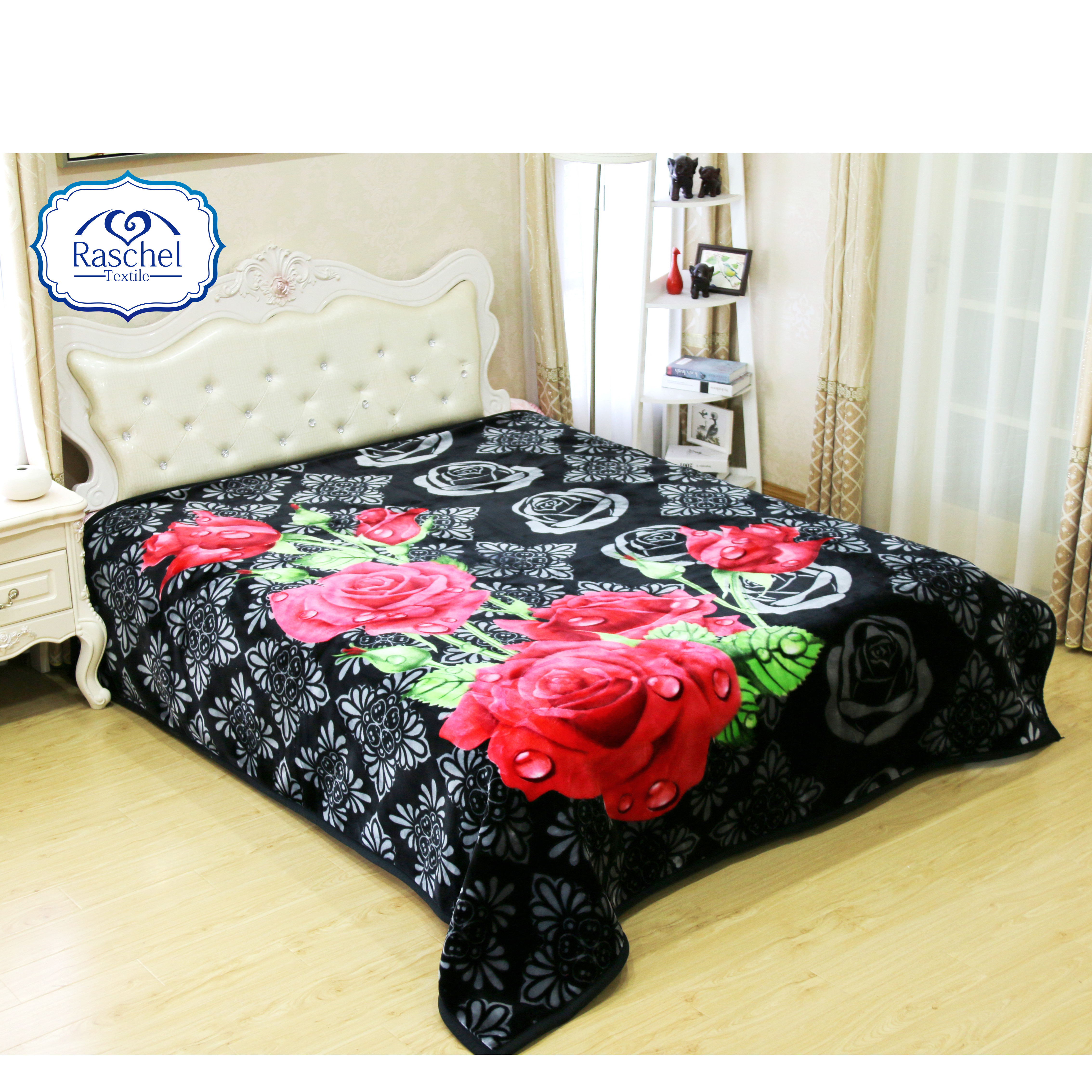 100% Polyester Embossed Mink Rashel Blanket Wholesale Korean Style China Knitted  Raschel Blanket HI Touch & OEM CN;JIA