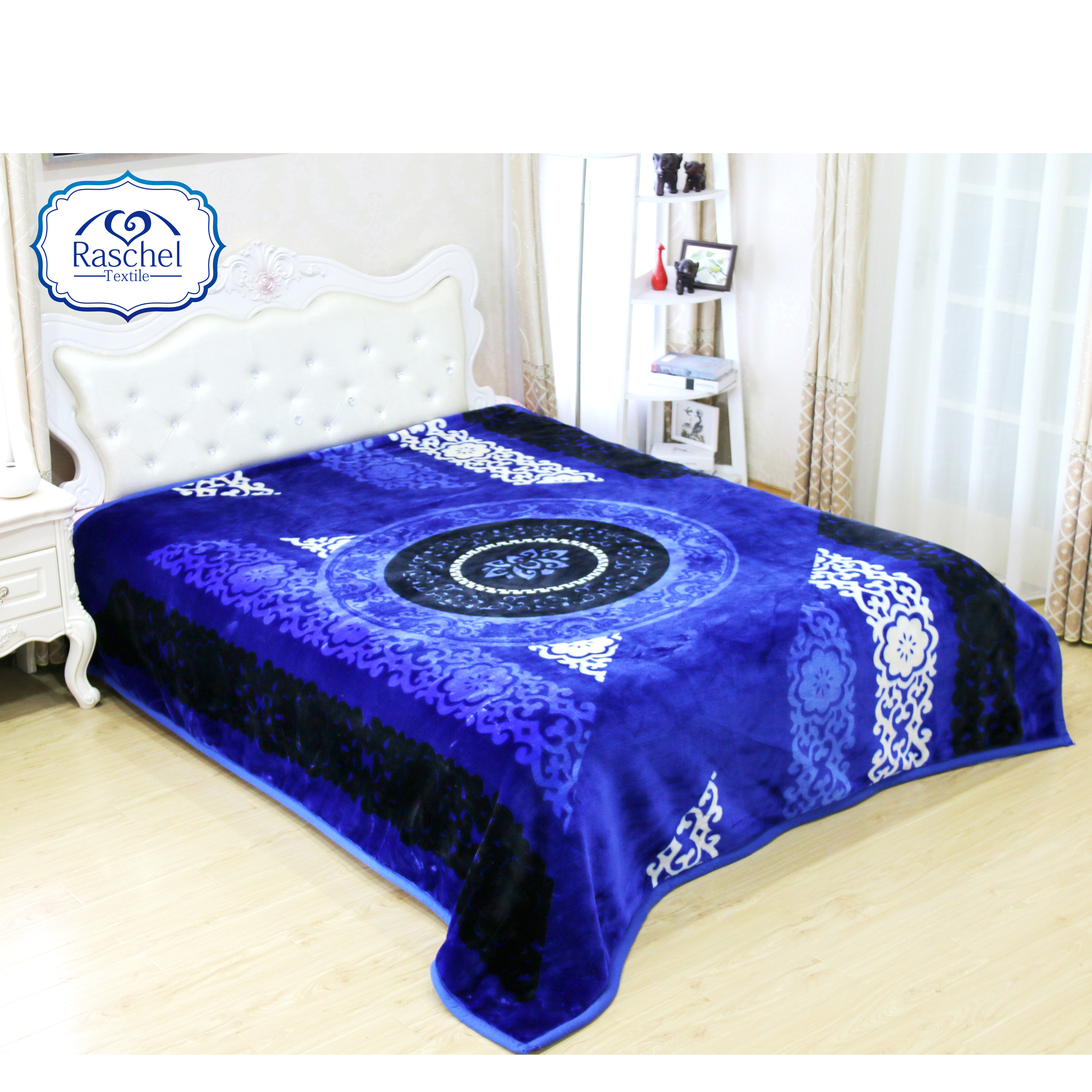 5.5 kg 200x240cm double ply one side embossed cloudy mink blanket