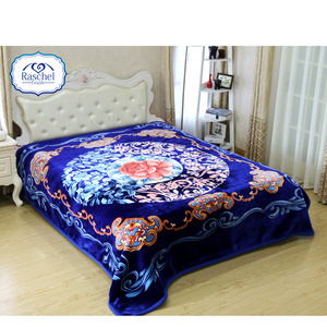 100% Polyester Embossed Mink Rashel Blanket Wholesale Korean Style China Knitted  Raschel Blanket HI Touch & OEM CN;JIA