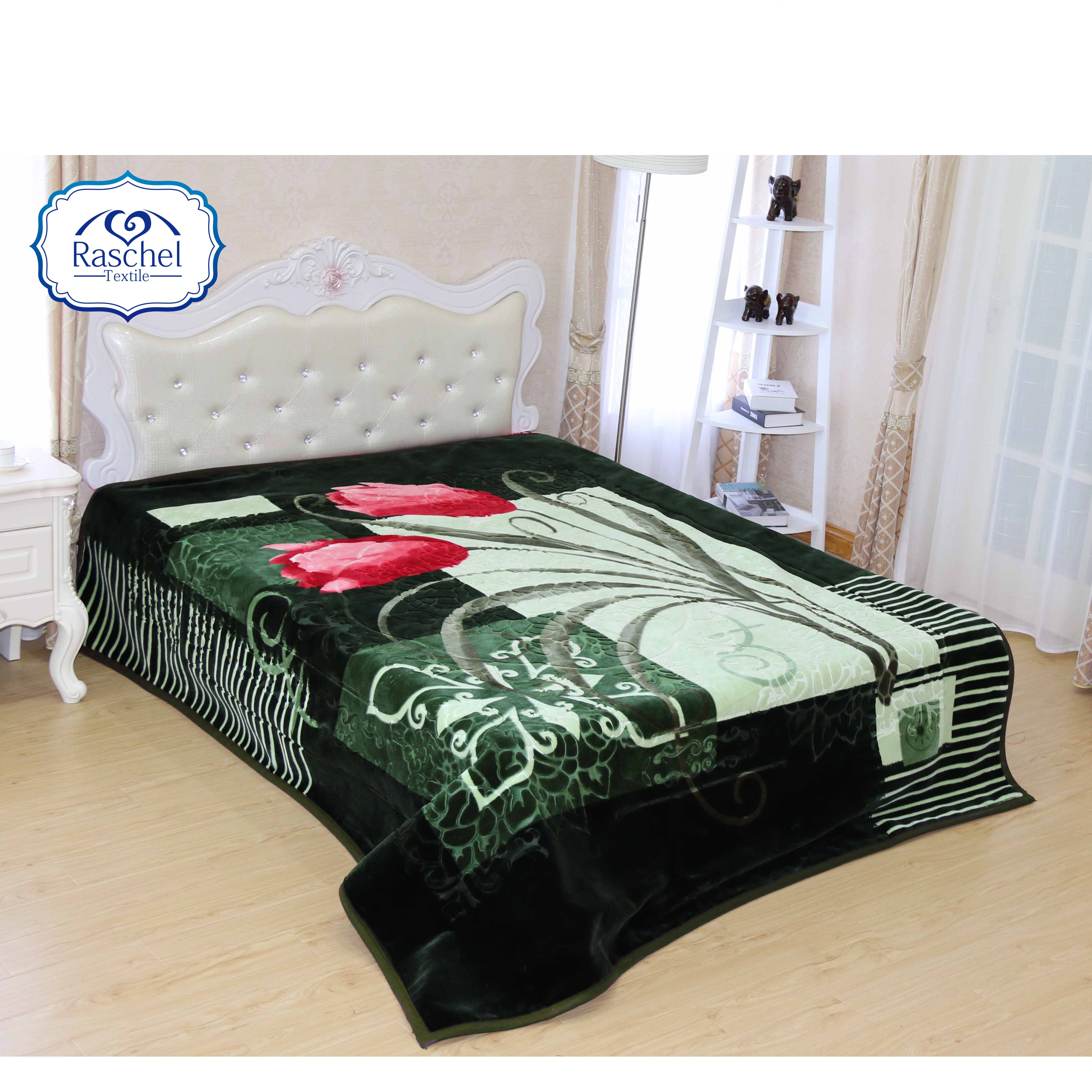 Hot Selling 100% Polyester Korean Style 1 Side Embossed Blanket