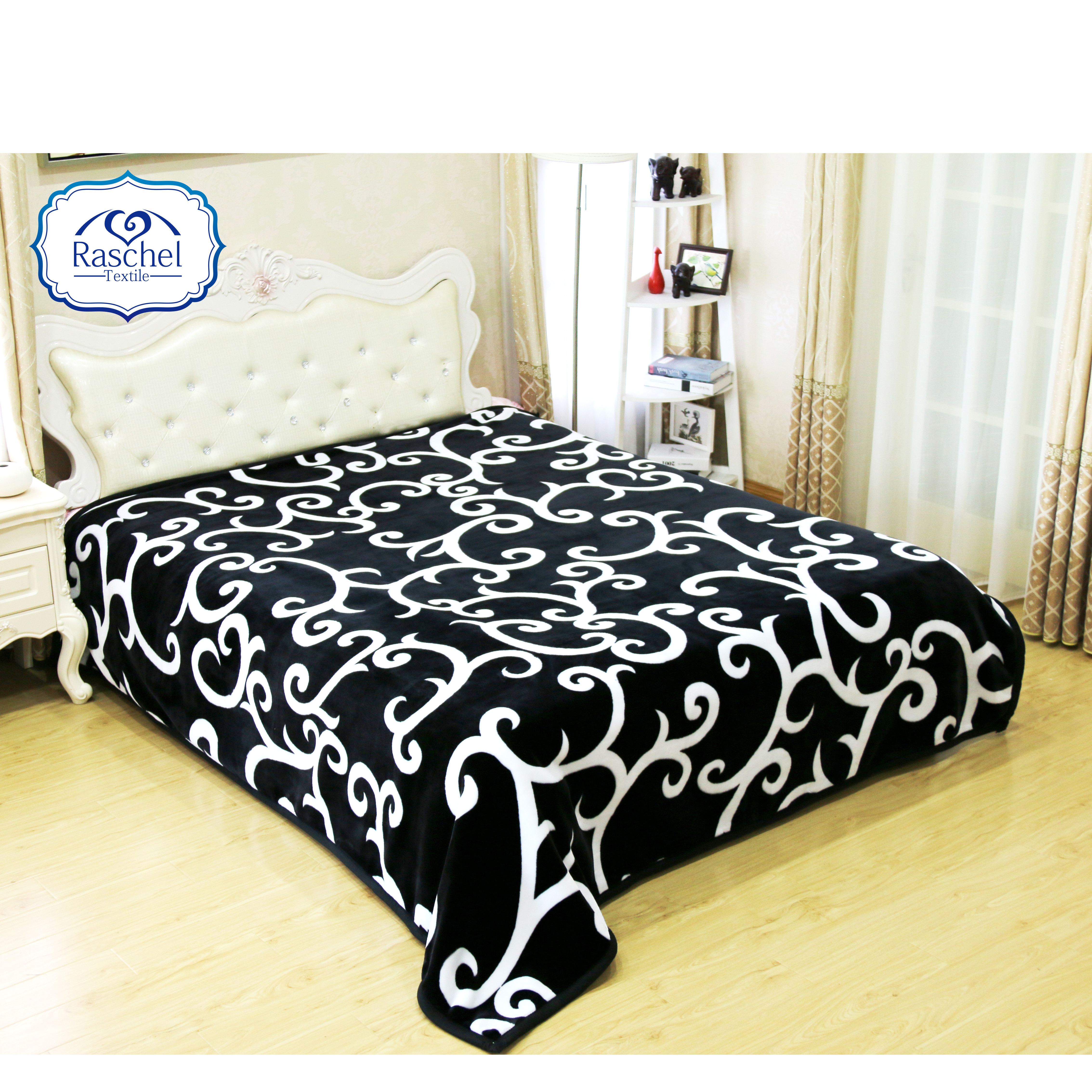 5.5 kg 200x240cm double ply one side embossed cloudy mink blanket