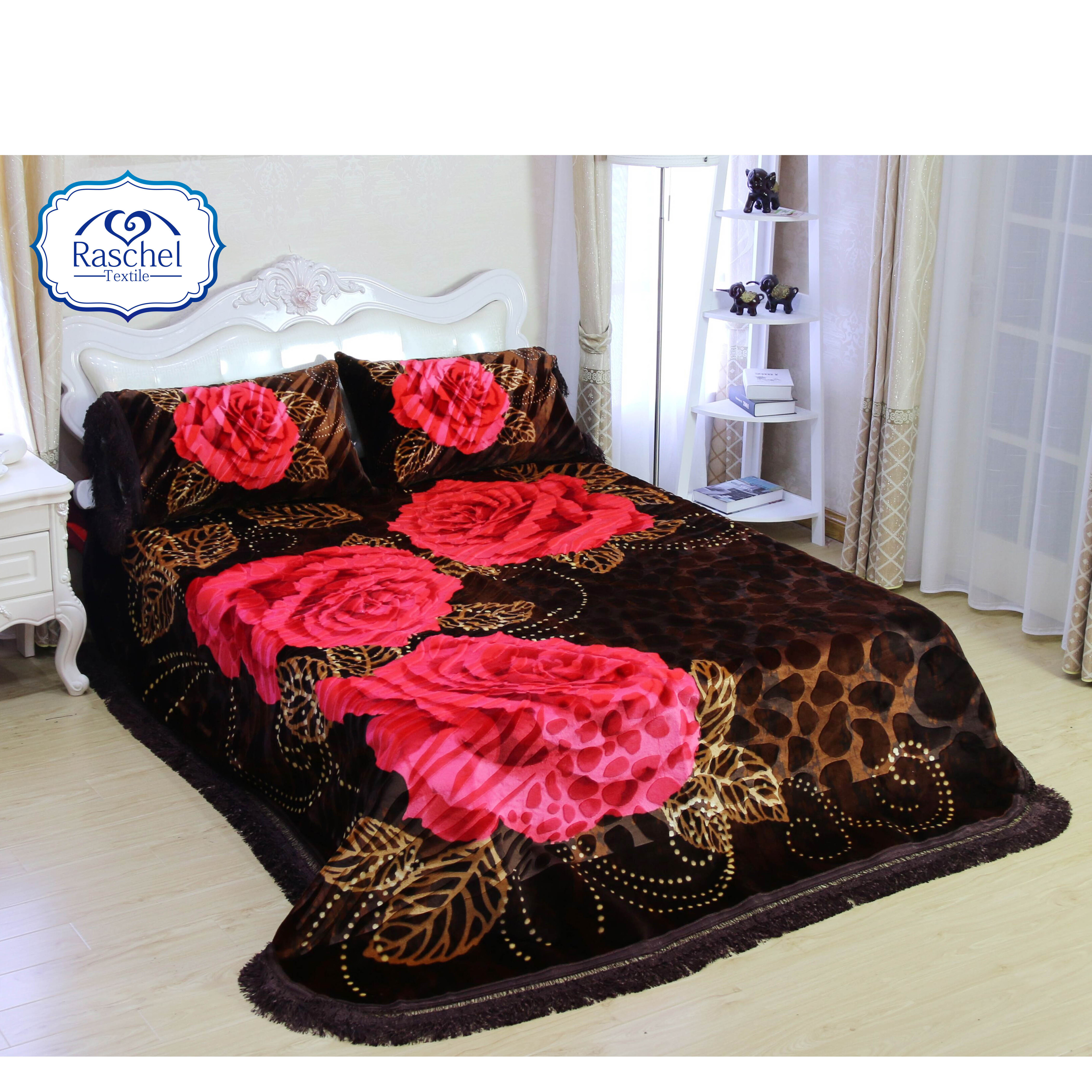 2022 New design adult size muslin winters 4kg/5kg/6kg 2ply korean raschel blanket for winter