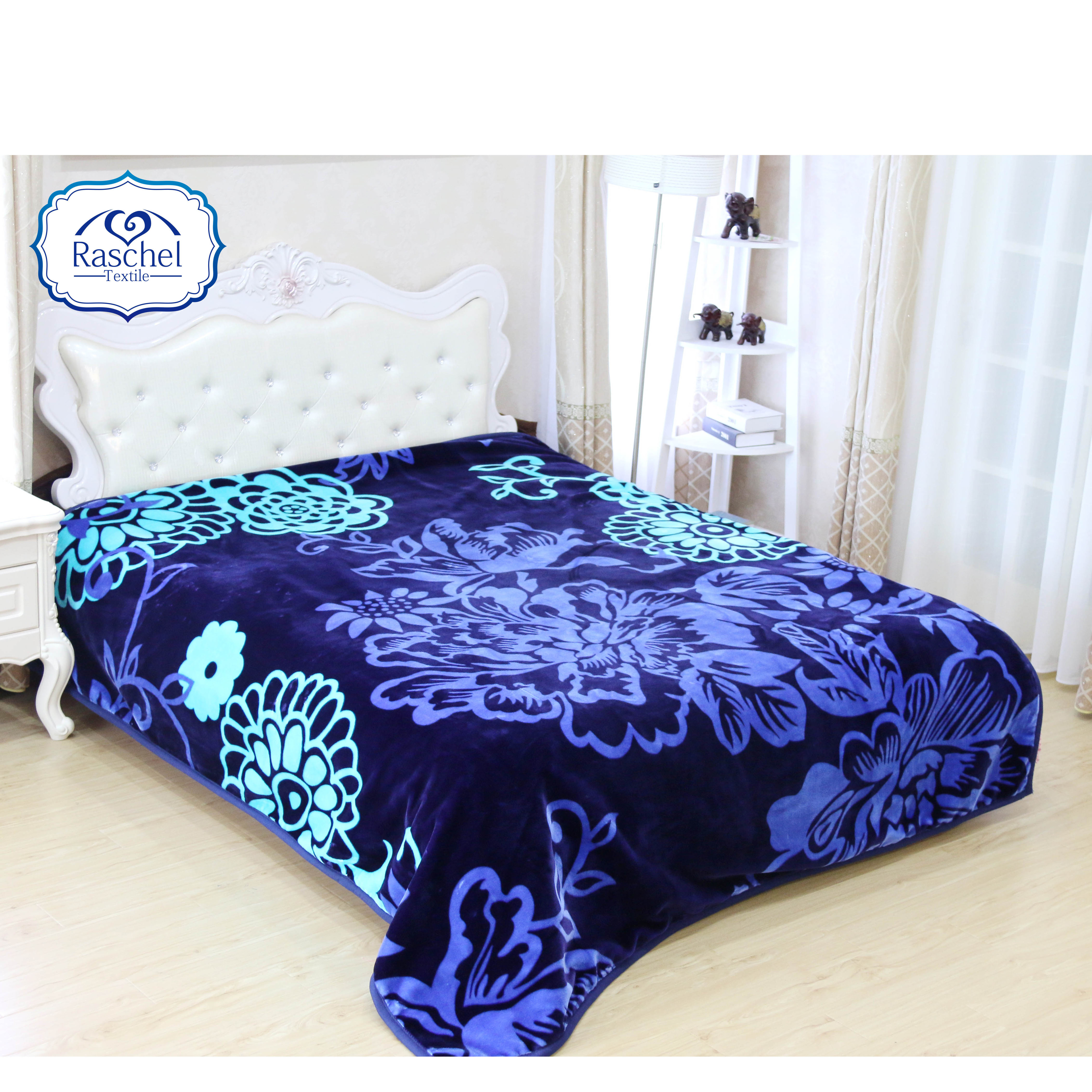 100% Polyester Mora Design 1ply Embossed Spanish Heavy Plush Blanket