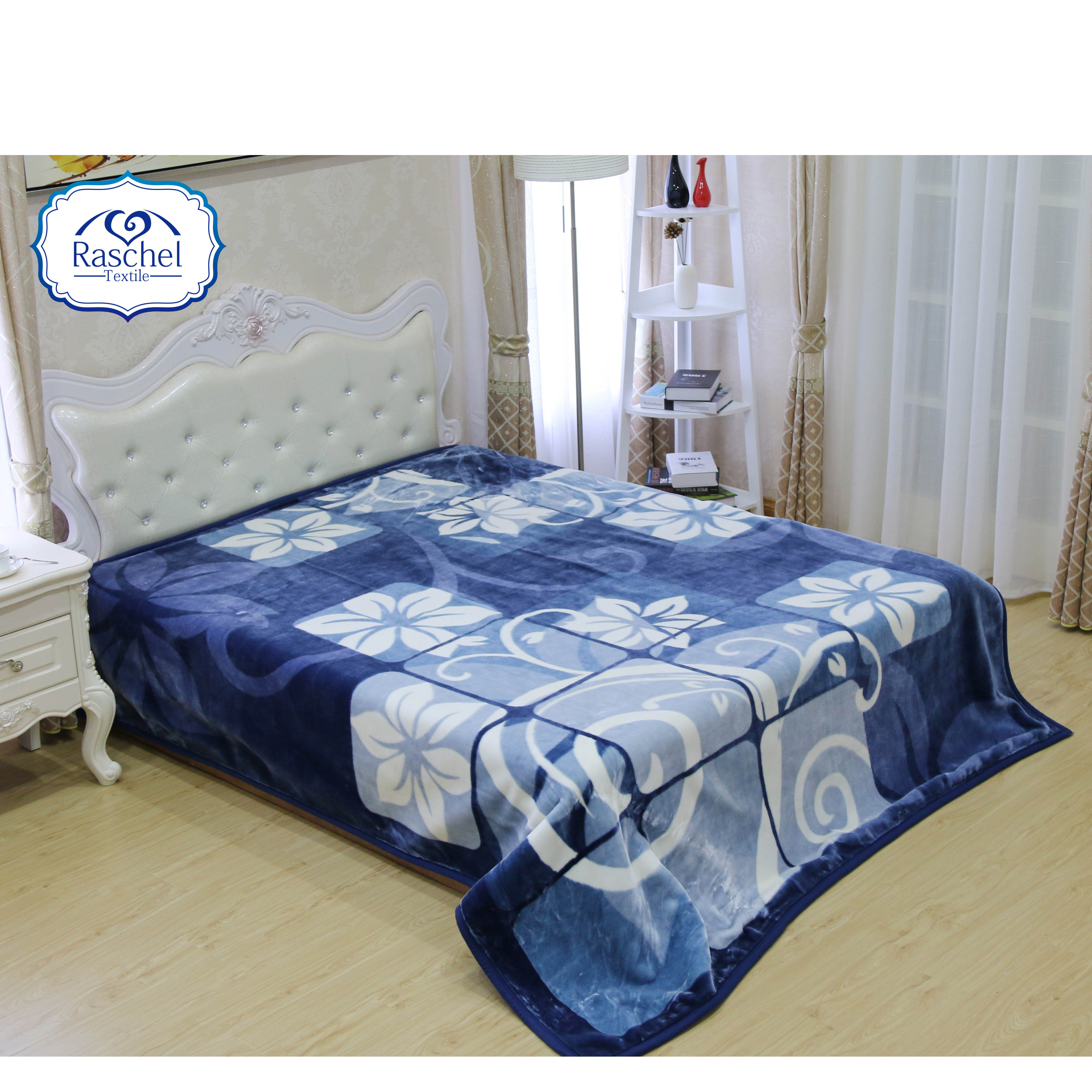 Hot Selling 100% Polyester Korean Style 1 Side Embossed Blanket