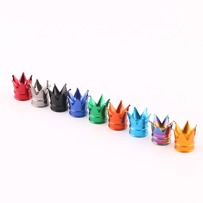 Crown Tire Stem Cap Automotive tire decoration crown cap Aluminum alloy Dust Valve cap