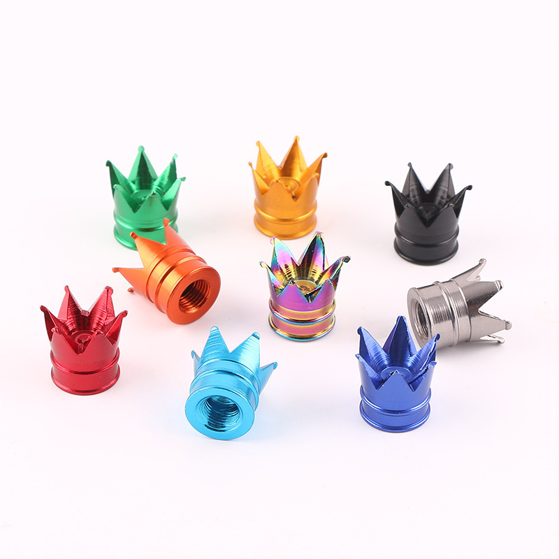 Crown Tire Stem Cap Automotive tire decoration crown cap Aluminum alloy Dust Valve cap