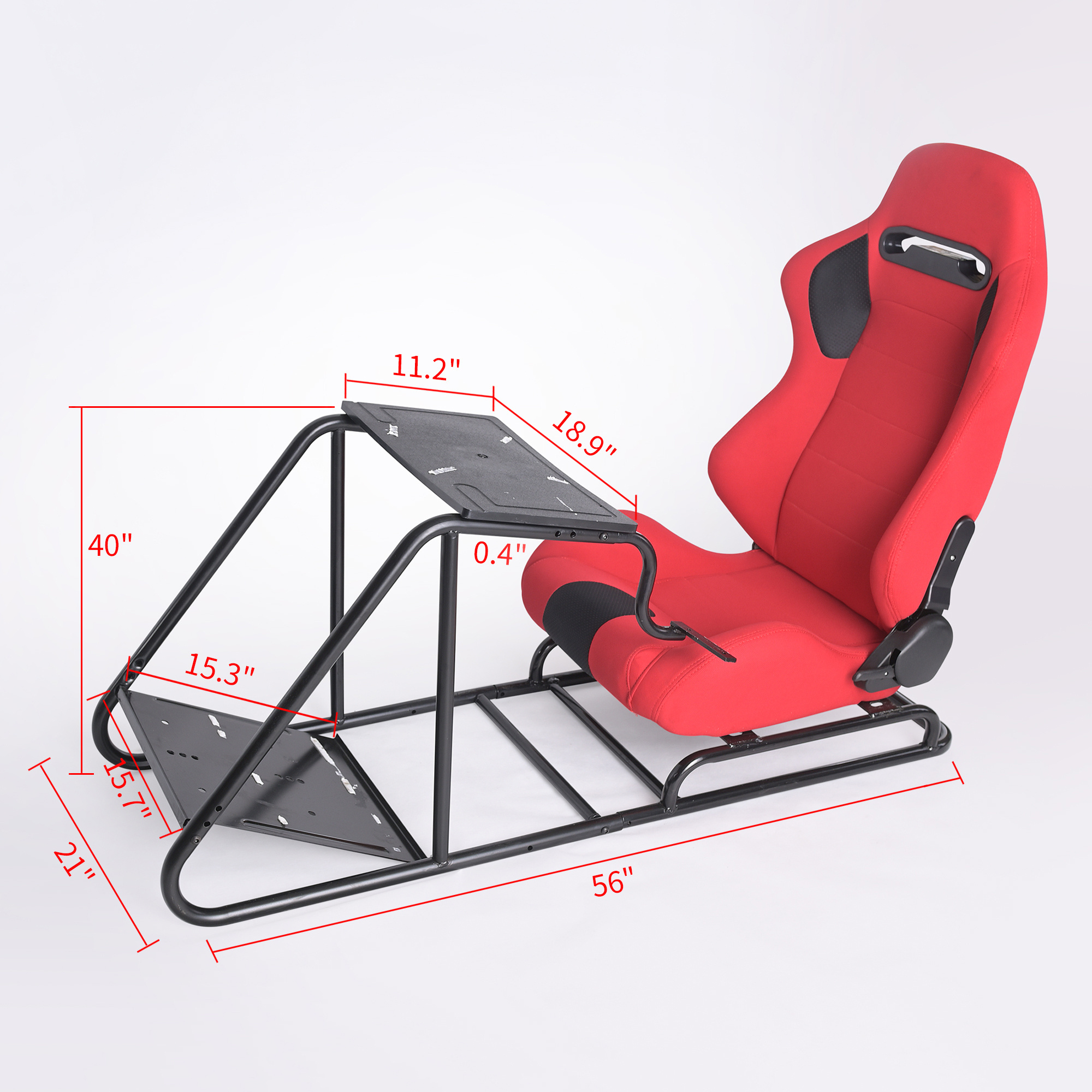 Racing seat Red Fabric With Double Rails Folded Racing Simulator Seat JBR1012A Gaming Chair Cockpit