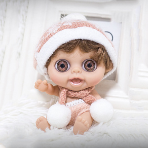 258-2 Big Eyes Mini Realistic Soft Silicone Reborn Dolls The Blue Eyes Baby Reborn Silicone Toys Dolls for Baby