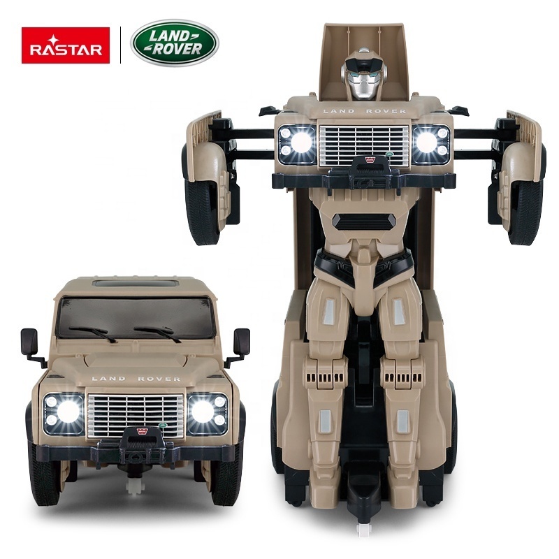 Rastar Remote Control Transforming Car Robot Toys For Boys Kids Teens Land Rover Defender Licensed RC Kids Car With Lights