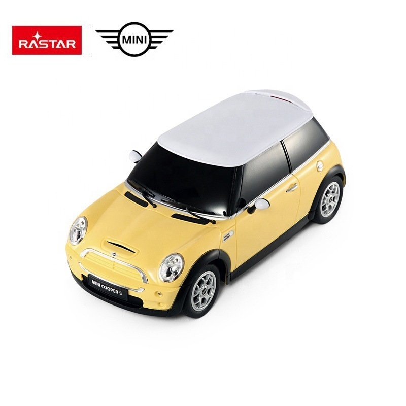 RASTAR Rc 1:14 Led Light Mini Cooper Logo Electric Radio Control Toys for Boy Plastic Window Box AA Large Size Plastic Toy