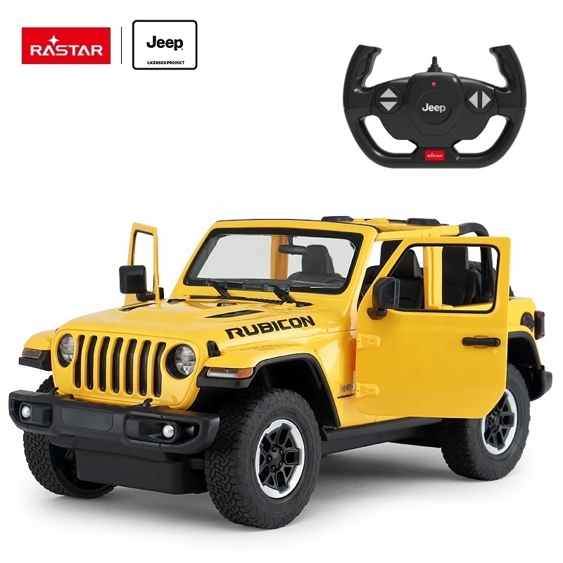 Rastar Remote Control Car With LED Lights Juguete Carros A Control Remoto Coches RC Car Toys Doors Opened by Hand JEEP Licensed