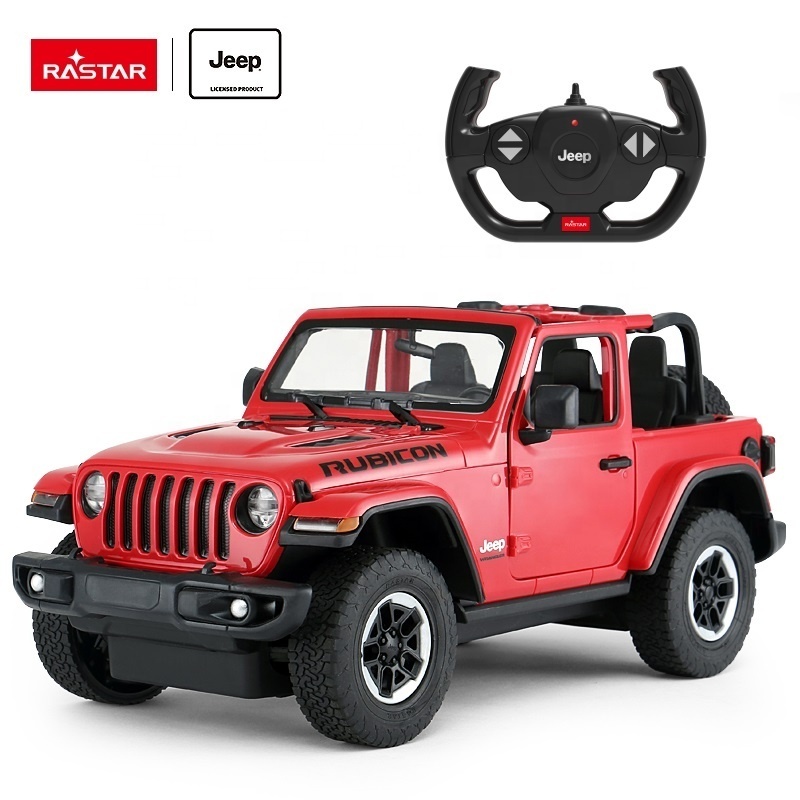 Rastar Remote Control Car With LED Lights Juguete Carros A Control Remoto Coches RC Car Toys Doors Opened by Hand JEEP Licensed