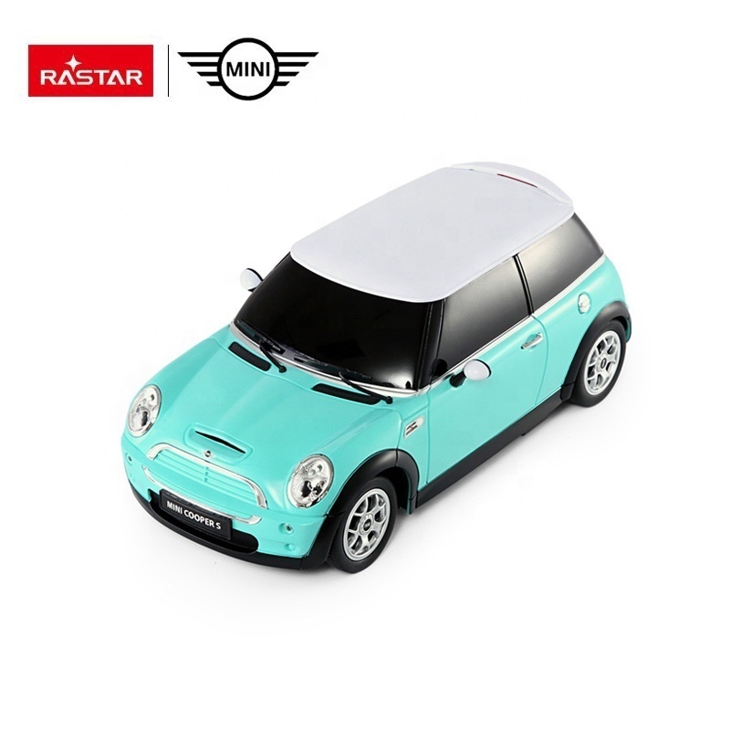 RASTAR Rc 1:14 Led Light Mini Cooper Logo Electric Radio Control Toys for Boy Plastic Window Box AA Large Size Plastic Toy