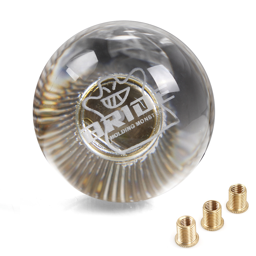 MUGEN POWER BRIDE Car Transparency Crystal Ball Gear Head Shift Knob