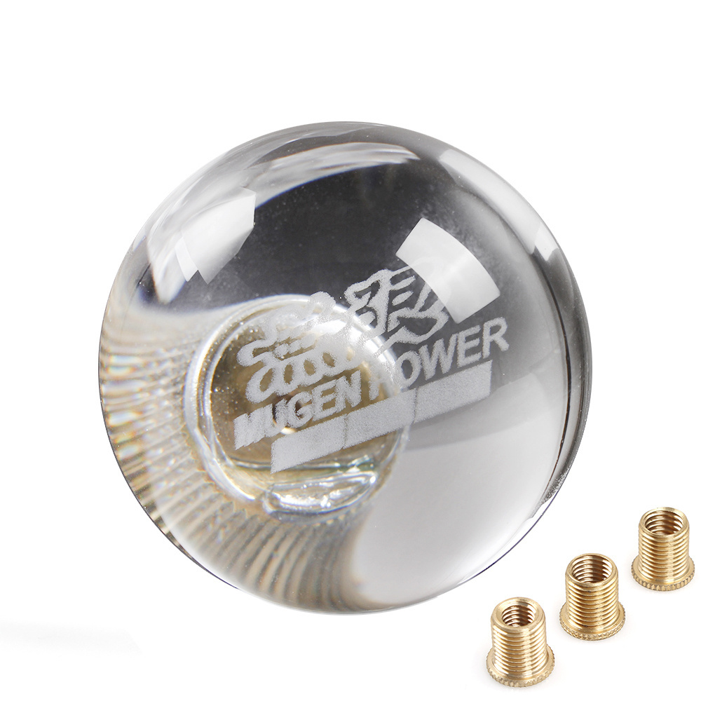 MUGEN POWER BRIDE Car Transparency Crystal Ball Gear Head Shift Knob