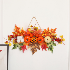 Autumn Fall Decor Festival Wall Hanging Props Leaf Pumpkin Halloween Decoration