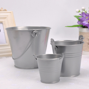 Galvanized Basket Bucket Planters  Metal Pot  For Plant and Flower