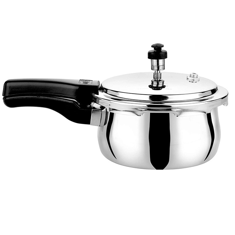 Indian Pressure Cooker Induction And Gas Stove Compatible Aluminium Pressure Cooker With Outer Lid