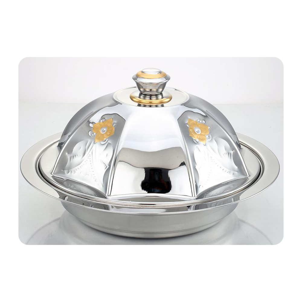 Buy Galaxy Cozy Hotpot With Nakshi And Gold Regular Knob Stainless Steel Hot Pot For Sale