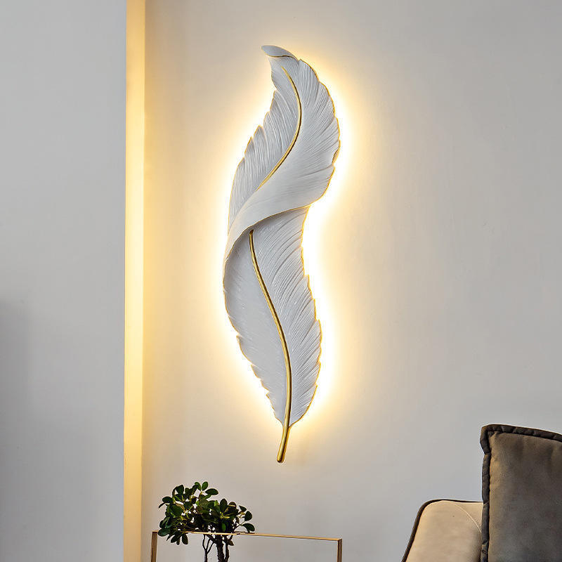 Modern Light For Home Wall Lamps Hotel Villa Project Decorative Led Lamp Creative Modern Feather Light Design Wall Lights