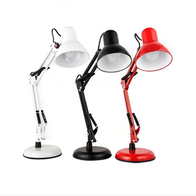 Modern Led Desk Lamps Nordic Lamp Lights Reading Light Long Swing Arm Black/white/red Led Home Decor Table Lamp