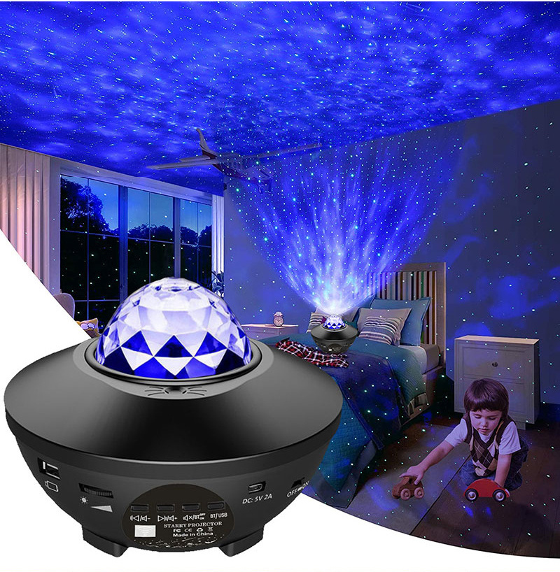 Galaxy Star Projector Lamp Music Led Universe Nebula Skylight Smart Skies Room Galaxy Projector Night Light