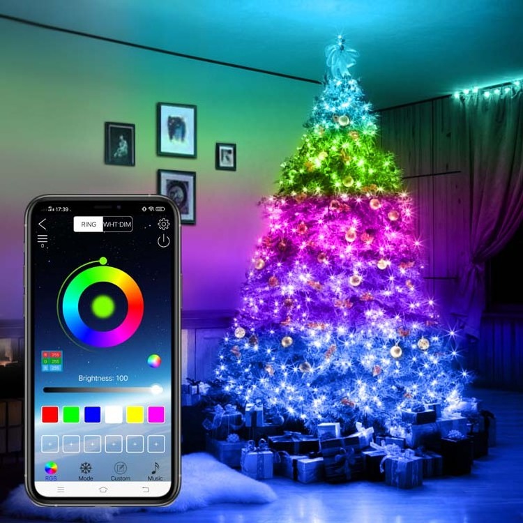 Christmas Tree Lights Remote Control Color Changing Fairy String Lights 5m/10m/15m/20m Party Festival Decorate Led Lights