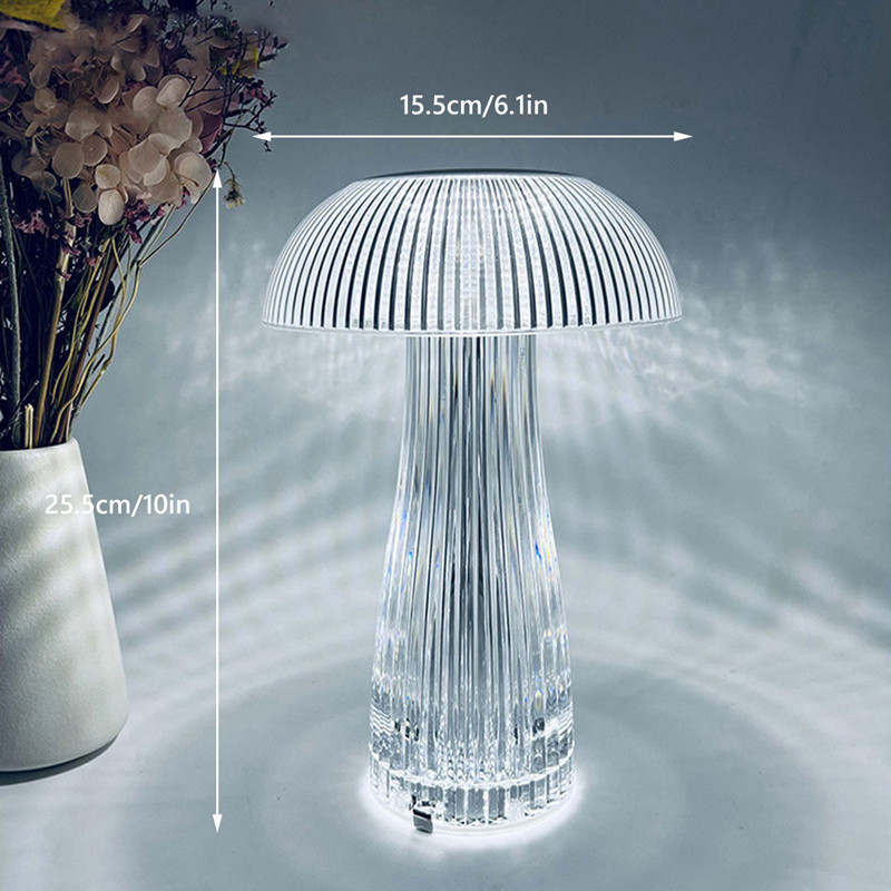 Factory Outlet New Table Warm White Light Crystal Acrylic Table Night Lamp Jellyfish Fish Scales Lights With Touch Switch