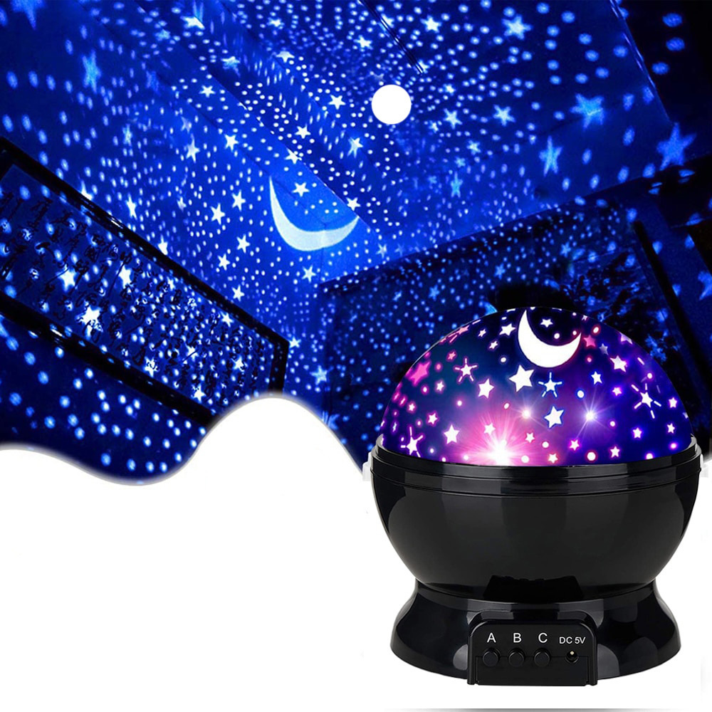 Starry Sky Projector Night Lights Star Moon Projector Led Rotating Night Lamp For Children Bedroom Decoration