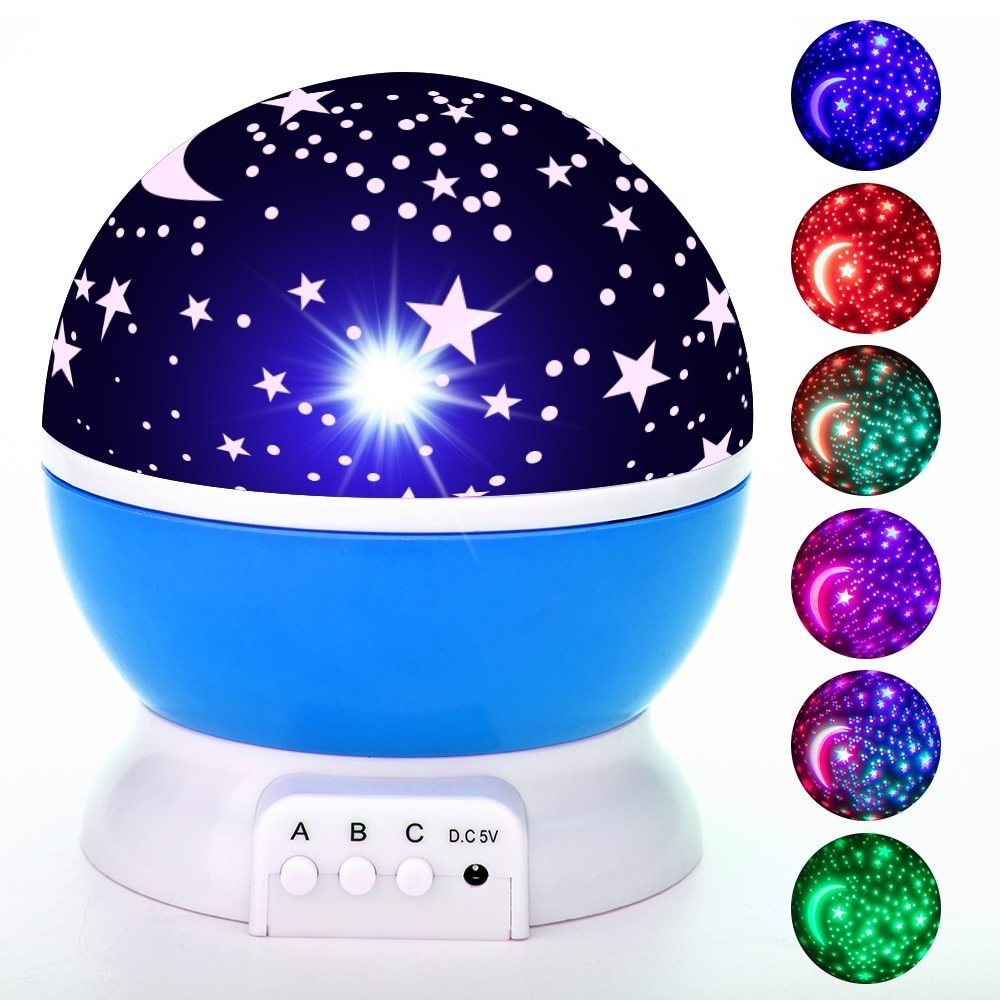 Starry Sky Projector Night Lights Star Moon Projector Led Rotating Night Lamp For Children Bedroom Decoration