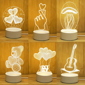 Led Colorful 3d Lights Children's Night Light Visual Led Night Lights Illusion Mood Lamp