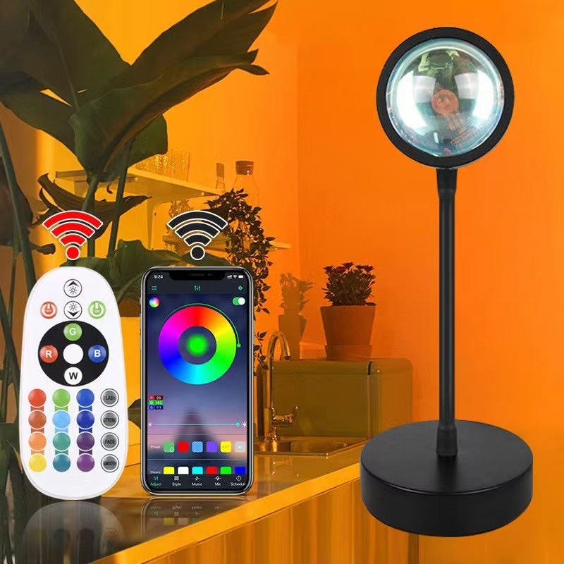 Hot Sale Led Sunset Lamp 16 Colors Rgb App With Remote Control Ufo Rainbow Night Light Led Sunset Light