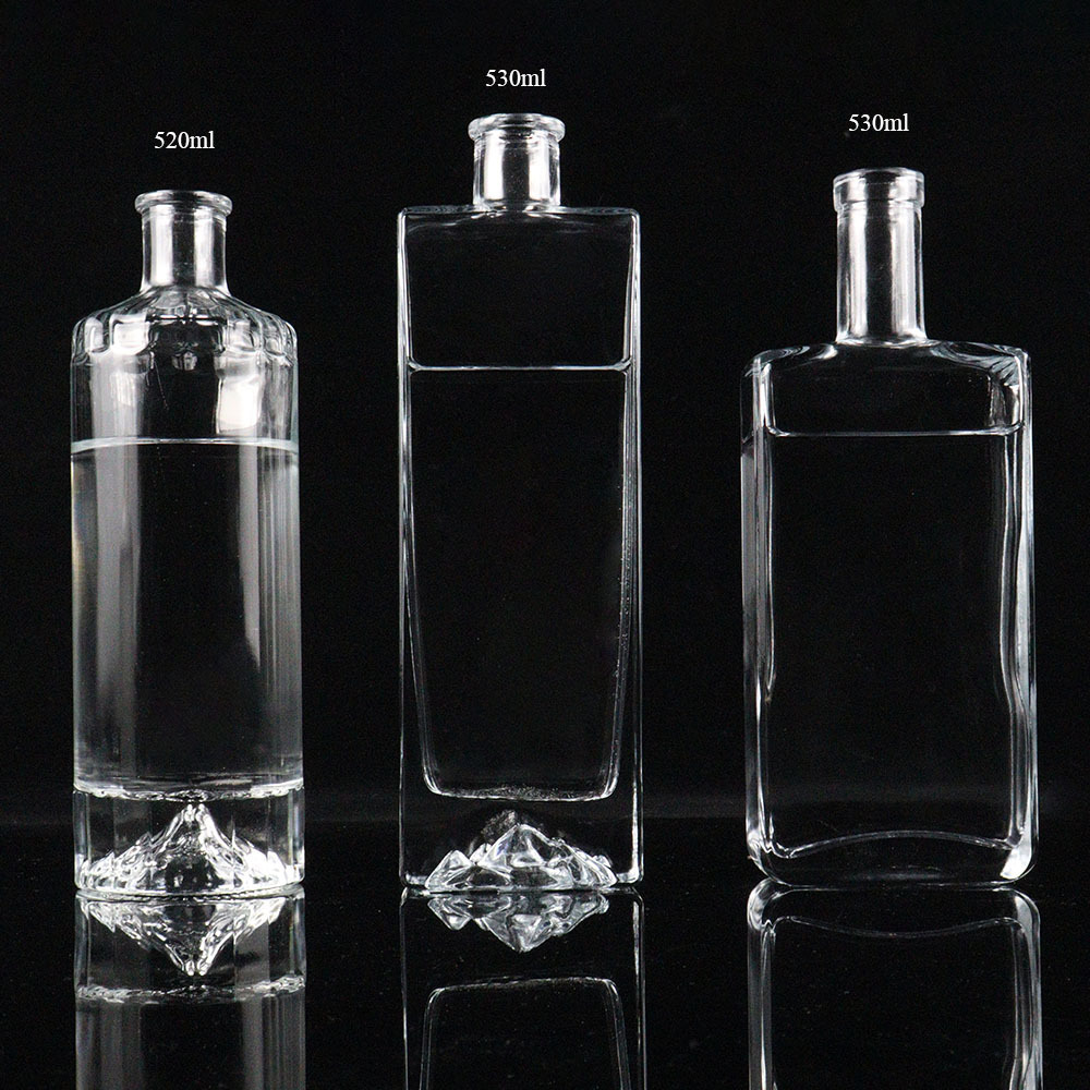 Wholesale price 200ml 375ml 500ml 750ml 1000ml Empty Liquor Wine Vodka Tequila Whisky Glass Bottle