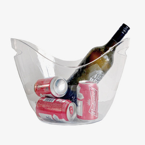 4 Liter 8 Liter Premium Plastic Acrylic Ice Bucket Clear for Wine or Champagne Bottles Ice Bucket