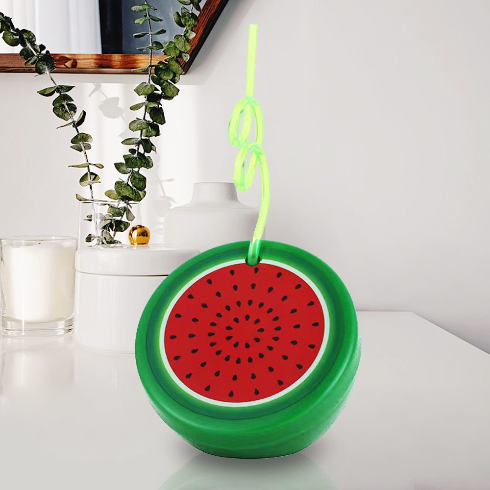 Plastic Drink Fruit Shape Cup With Straw Cute Milk Tea Cup Portable Juice Water Bottle 450ML refillable bottles