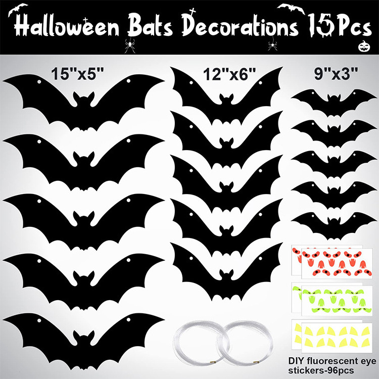 2023 Halloween bat tree hanging decorative courtyard pendant horror party props indoor outdoor hanging decorations