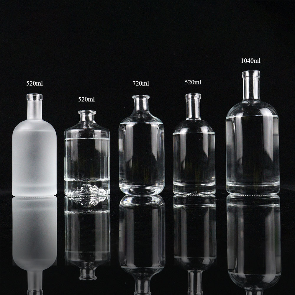 Wholesale price 200ml 375ml 500ml 750ml 1000ml Empty Liquor Wine Vodka Tequila Whisky Glass Bottle