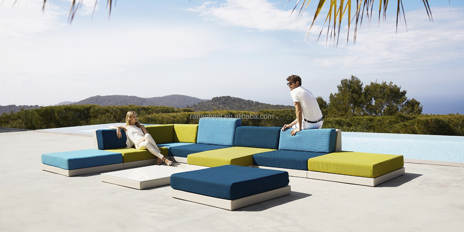 Outdoor furniture modular sectional modern rotational moulding versatility garden sofas