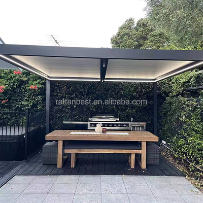 Automatic Adjustable Roof Louvers Aluminum Pergola Garden Aluminium Gazebo sale