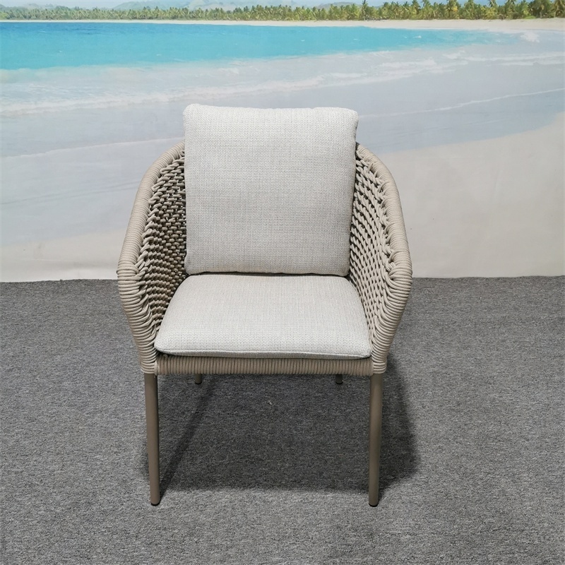 Dining chairs outdoor patio furniture aluminum furniture set hotel garden rope leisure swimming pool furniture