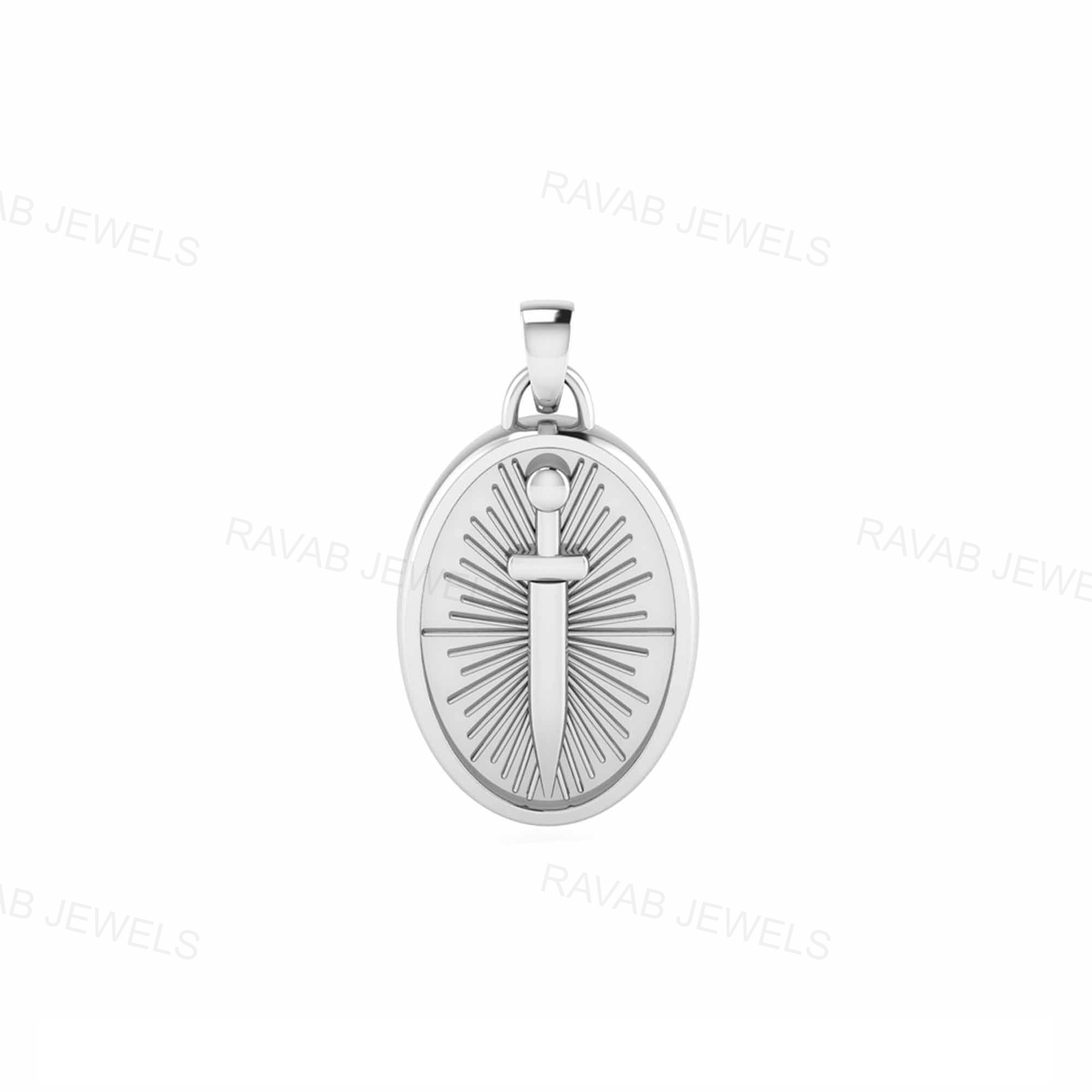 Good Quality Customized Dagger Jewelry Gold Plated 16x30mm Men Women Jewellery Charm Pendant Made In India For Christmas Gift