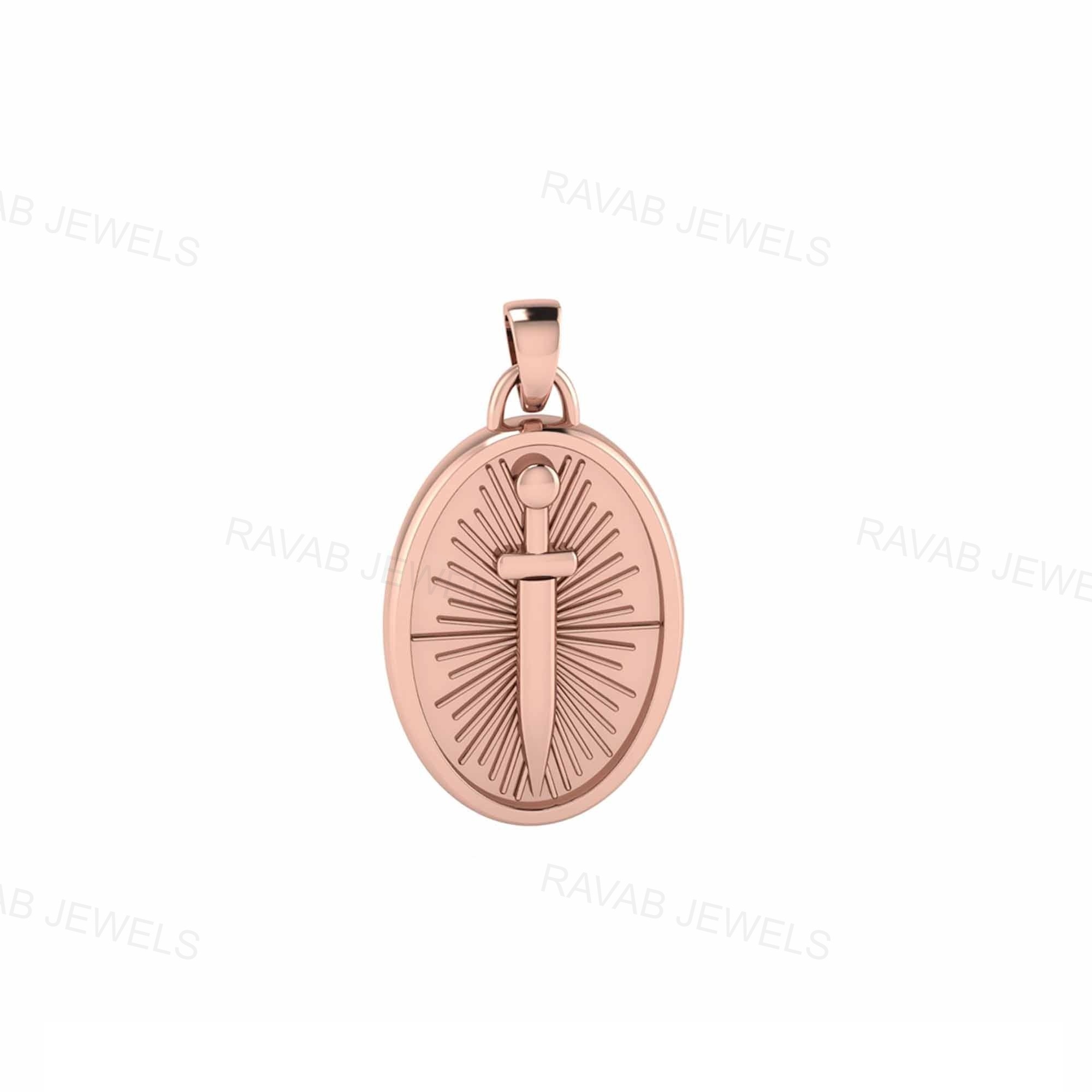 Good Quality Customized Dagger Jewelry Gold Plated 16x30mm Men Women Jewellery Charm Pendant Made In India For Christmas Gift