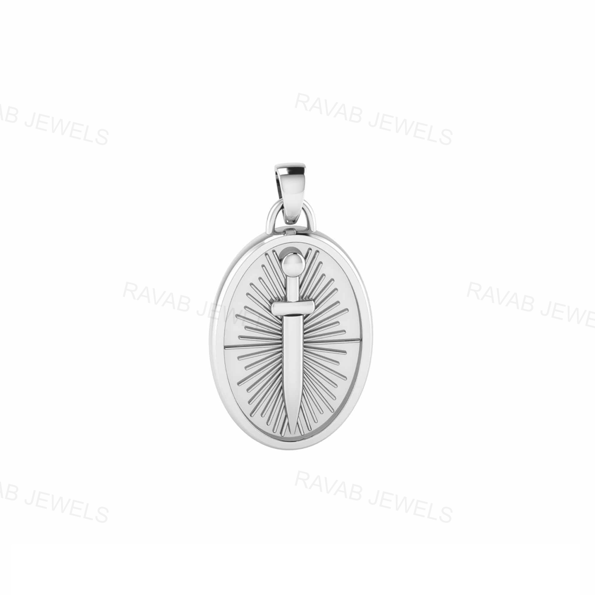 Good Quality Customized Dagger Jewelry Gold Plated 16x30mm Men Women Jewellery Charm Pendant Made In India For Christmas Gift