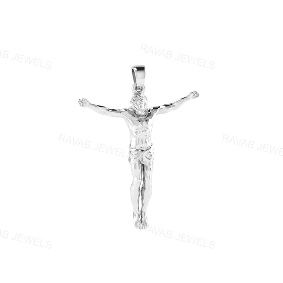 High Quality Hip Hop Religious Christian Jewelry Jesus Design Cross Sterling Silver Charm Pendant Factory Jewelry For Christmas